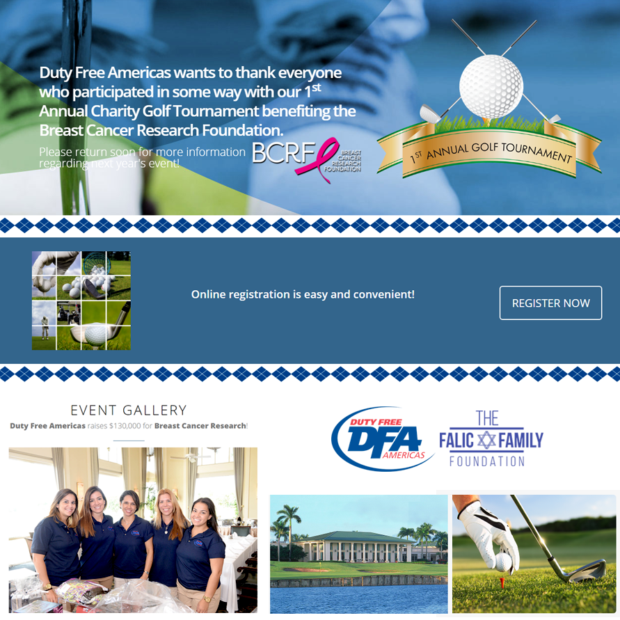 Project Piece: Inaugural Charity Golf Tournament by Silvia Reinhardt Portfolio,  UX/UI/Interaction Designer